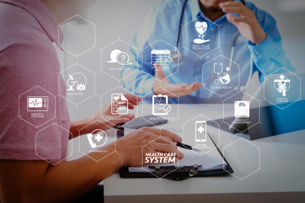 Healthcare interoperability system chart